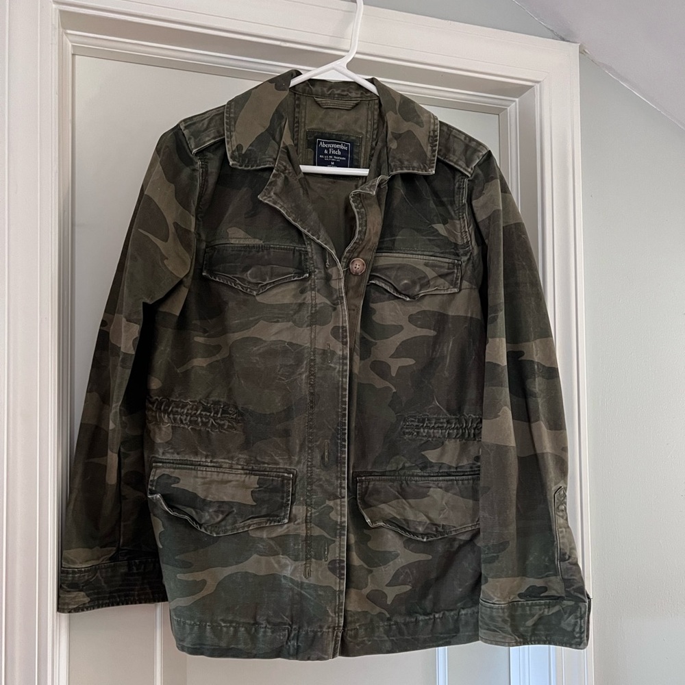 Camo Print Abercrombie Utility Chore Jacket